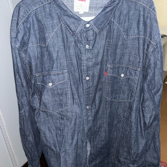 Levi's Dark Blue Denim Shirt - Picture 1 of 1